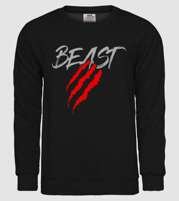 Beast model negru pe tricou