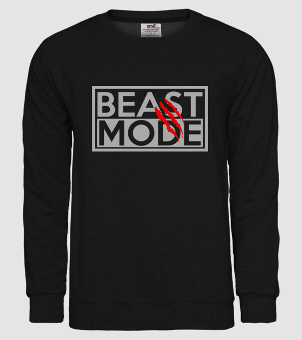 Beast mode model negru pe tricou