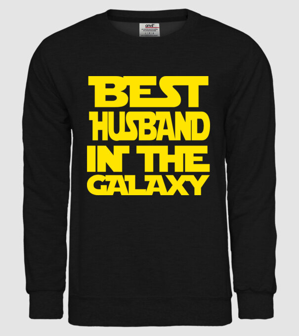 best husband in the galaxy model negru pe tricou