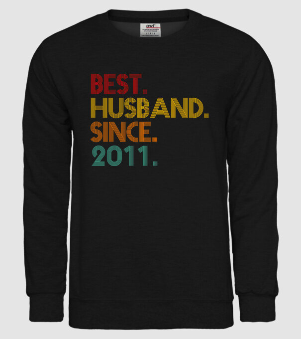best husband since 2011 retro model negru pe tricou