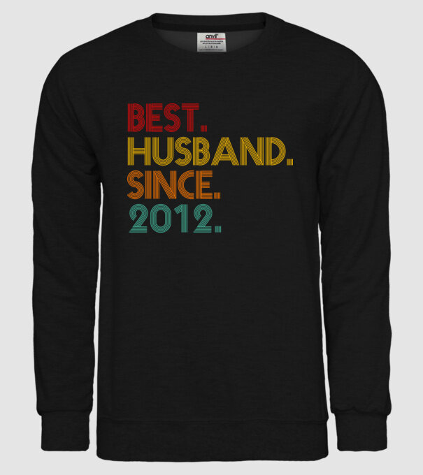 best husband since 2012 retro model negru pe tricou