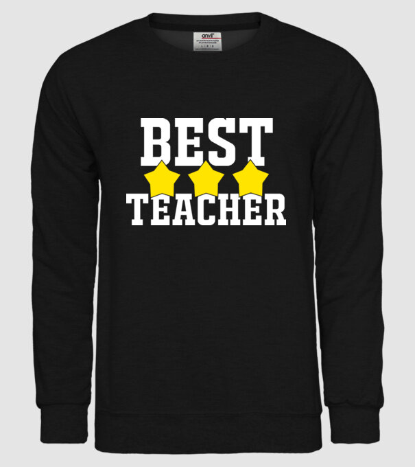 Best teacher model negru pe tricou