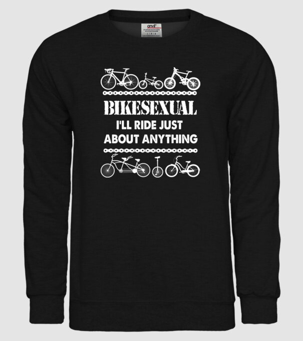 Bikesexual white model negru pe tricou