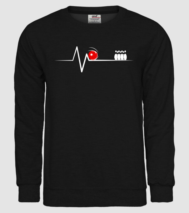 Bowling EKG model negru pe tricou