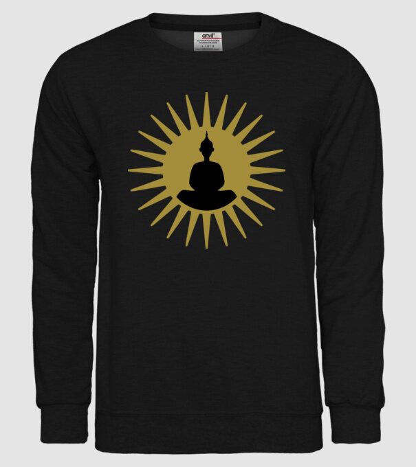 buddha star model negru pe tricou