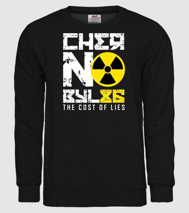 'Chernobyl ''86 3 culori' model negru pe tricou
