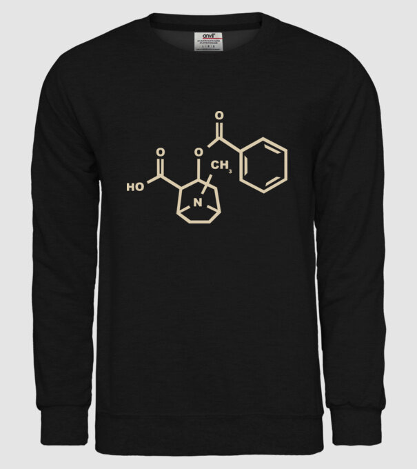 Cocaine model negru pe tricou