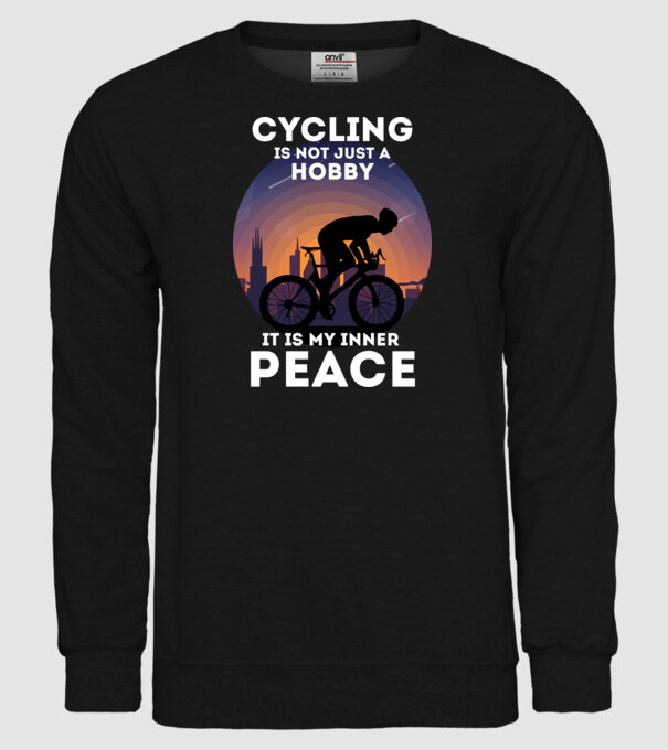 cycling is not just a hobby model negru pe tricou