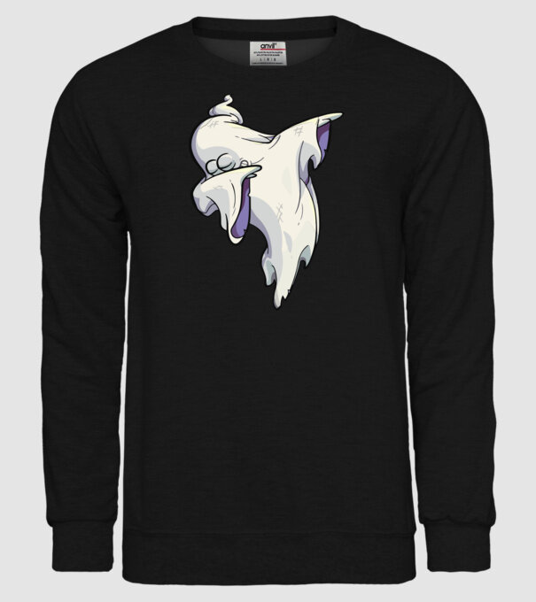 Dab ghost model negru pe tricou