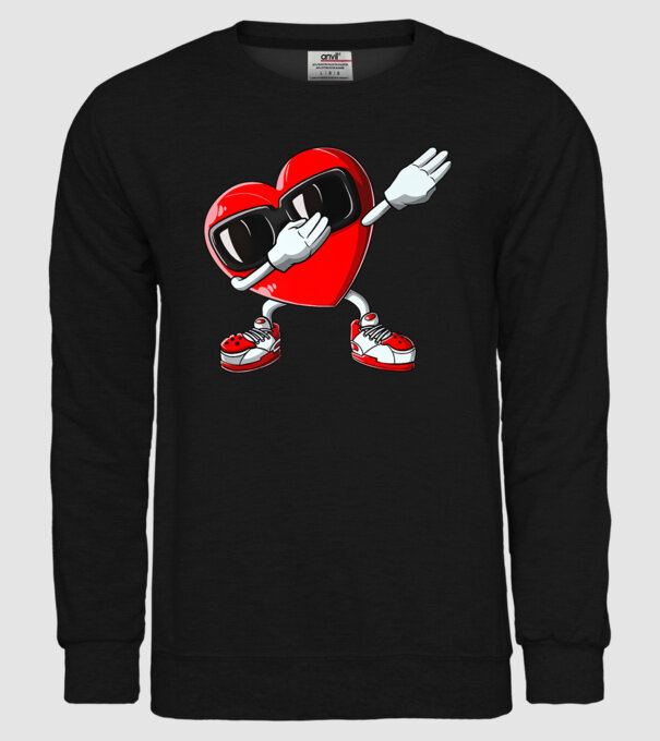 Dab inima model negru pe tricou