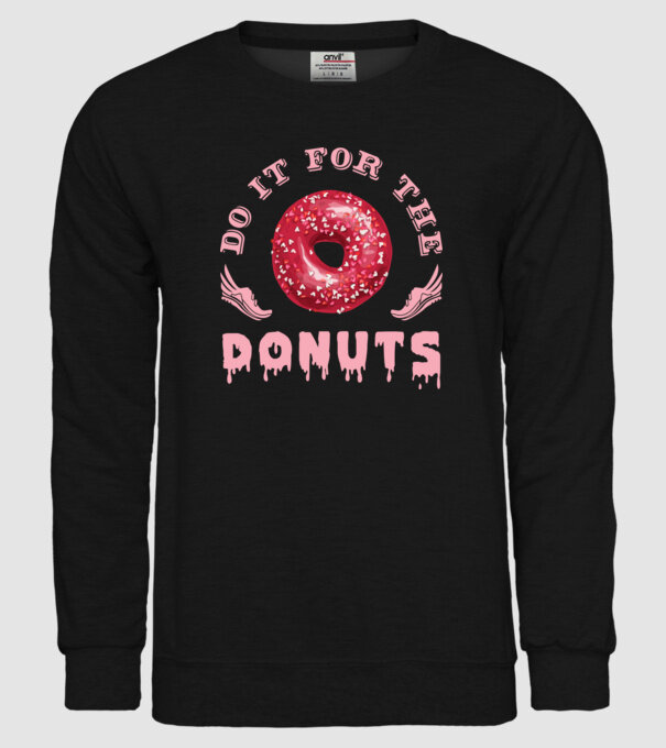 Do it for the donuts model negru pe tricou
