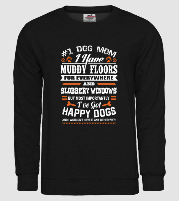 Dog mom be like model negru pe tricou