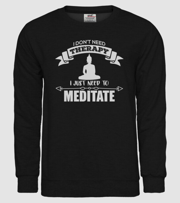 'don''t need therapy' model negru pe tricou