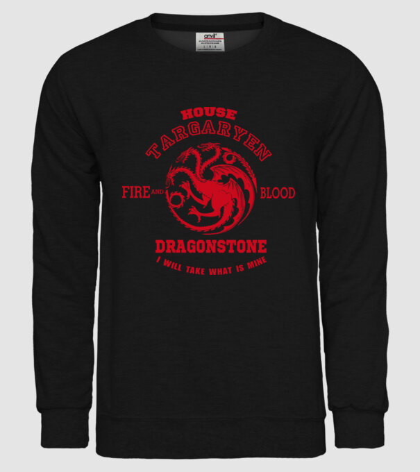 Dragonstone model negru pe tricou