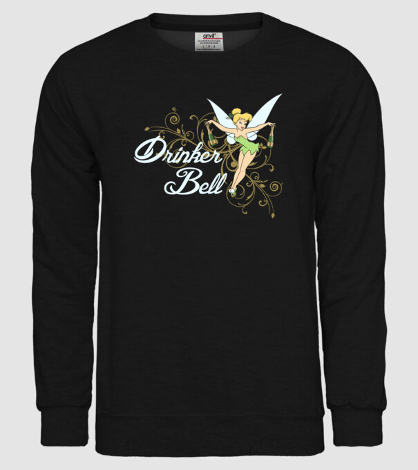 Drinkerbell model negru pe tricou