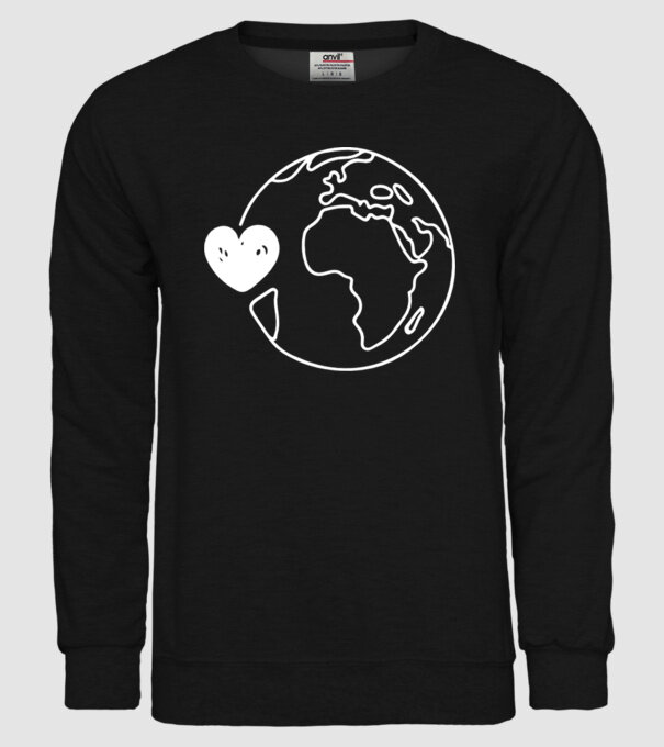 EarthLogo model negru pe tricou
