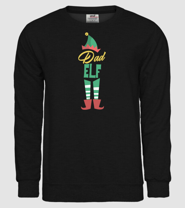 Elf family dad model negru pe tricou