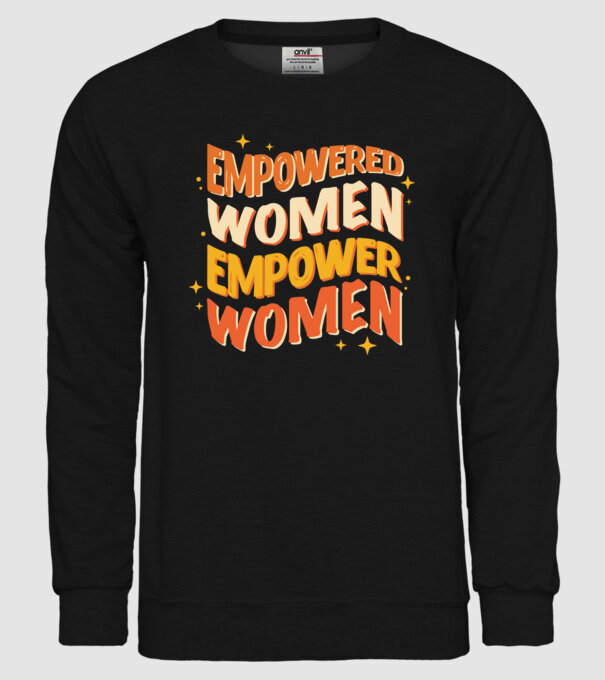 Empowered women empower women model negru pe tricou
