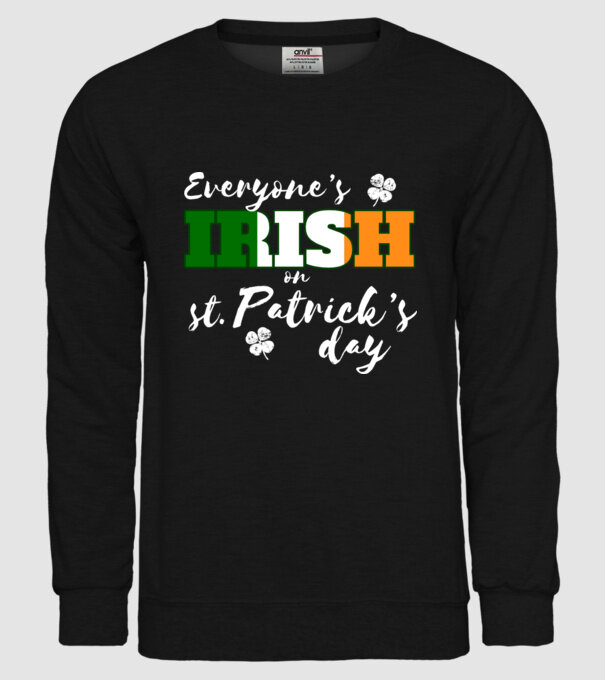 Everyone is irish flag model negru pe tricou