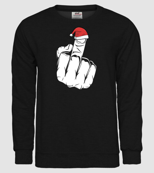 f u christmas model negru pe tricou