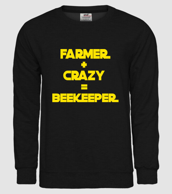 Farmer crazy beekeeper model negru pe tricou