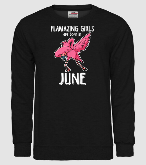 flamazing girls are born in june model negru pe tricou