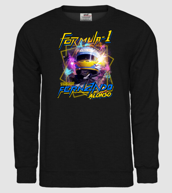 FORMULA 1 ALONSO model negru pe tricou