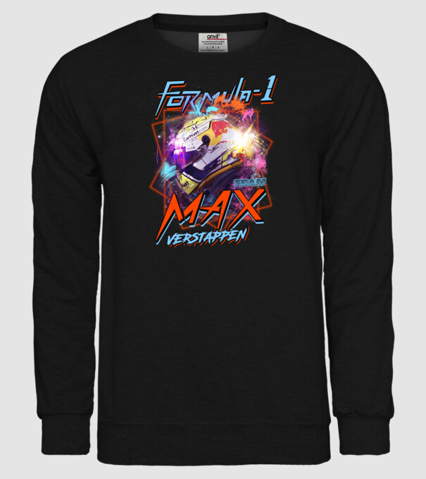 FORMULA 1 VERSTAPPEN model negru pe tricou
