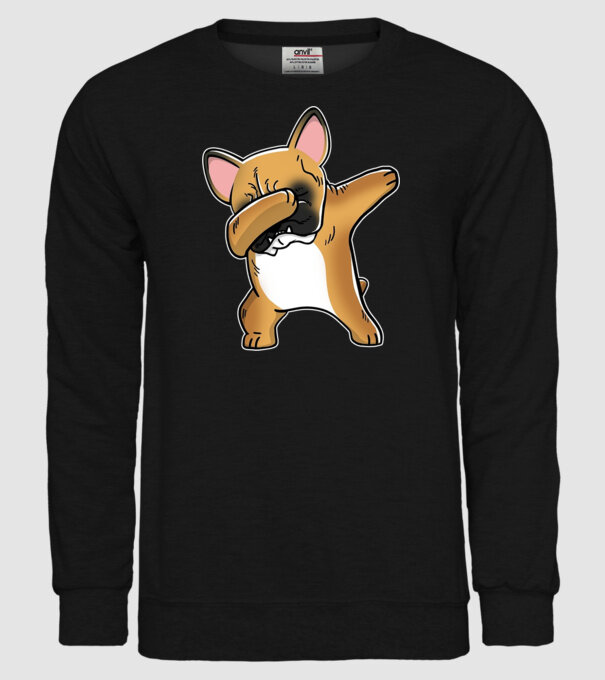 Buldog francez DAB model negru pe tricou