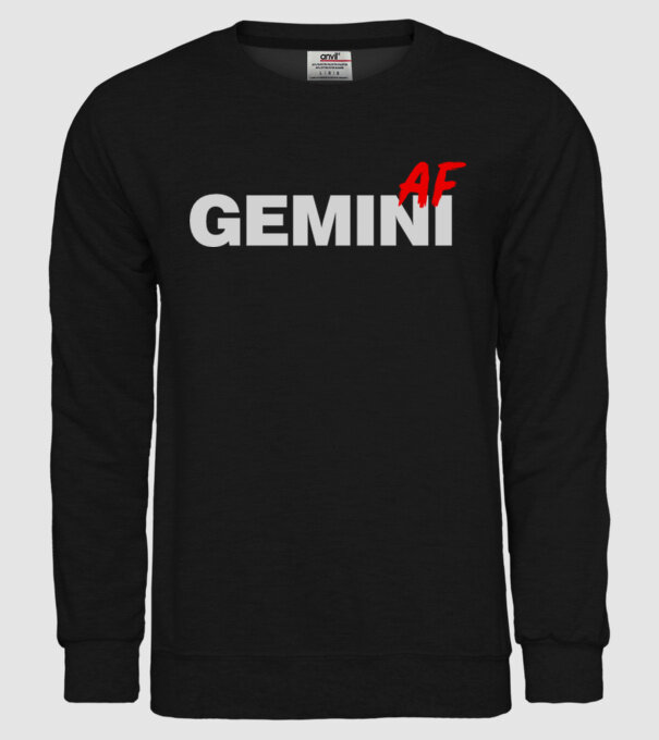 GEMINI as fuck model negru pe tricou