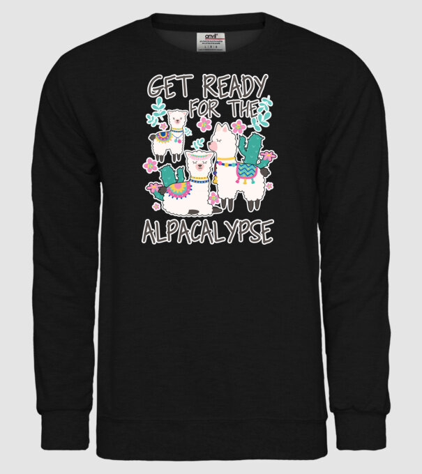 Get ready for the alpacalypse model negru pe tricou