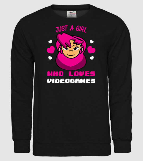 Girl Gamer model negru pe tricou