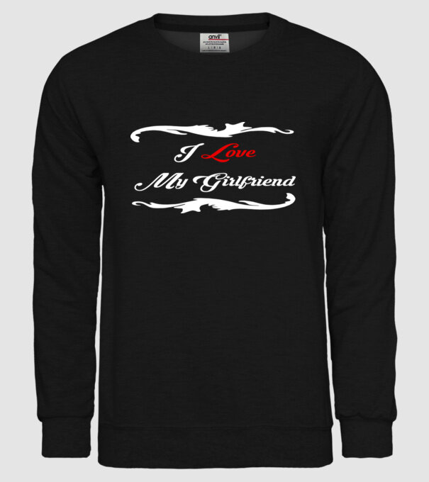 Girlfriend model negru pe tricou