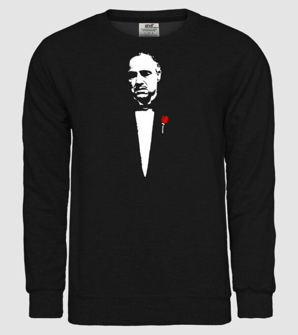 godfather cu trandafir model negru pe tricou