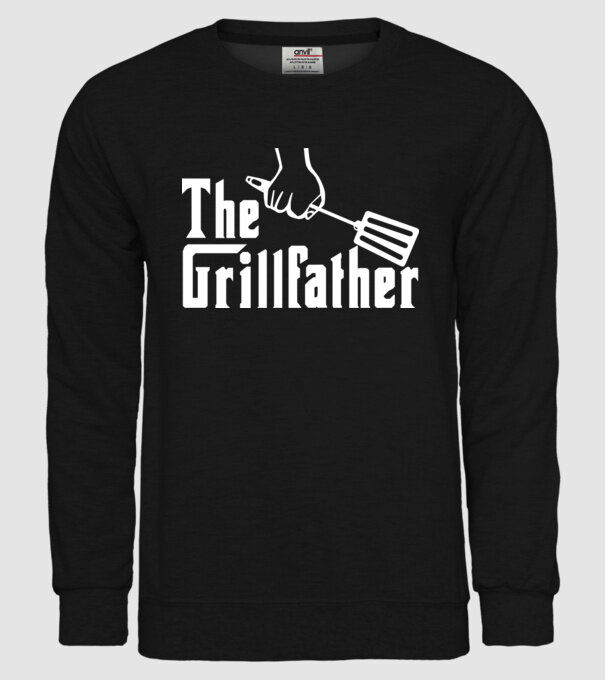 GrillFather model negru pe tricou