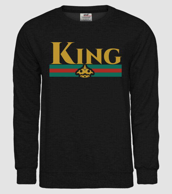 Gucci king model negru pe tricou