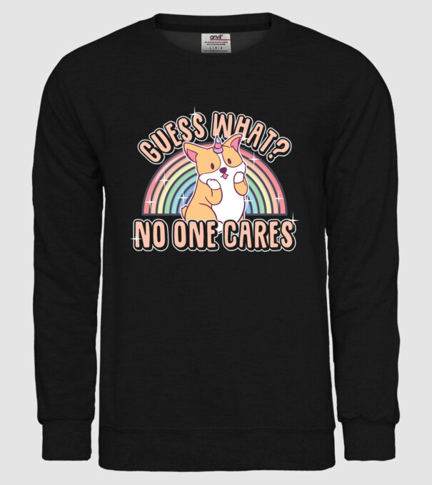 Guess what corgicorn model negru pe tricou