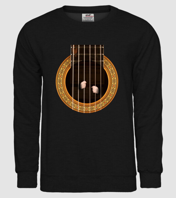 Guitar prison model negru pe tricou