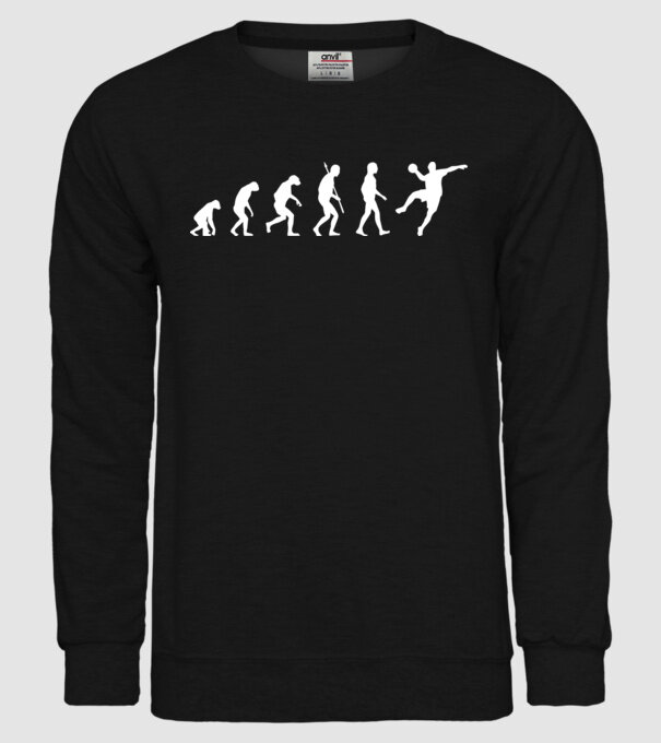 Handball evolution model negru pe tricou