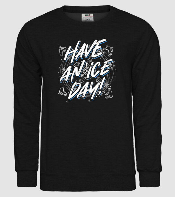 Have an ice day model negru pe tricou