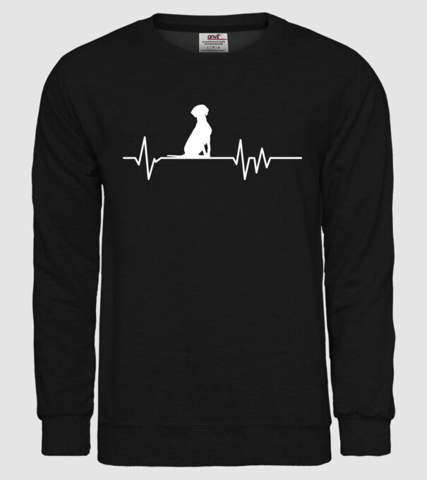 Heartbeat silueta Vijla model negru pe tricou