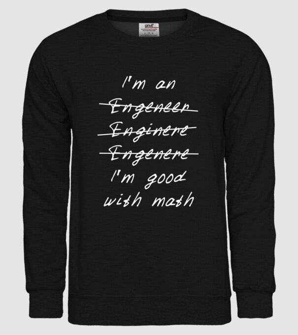 'I''m good with math' model negru pe tricou
