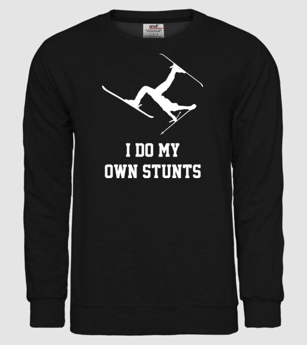 I do my own stunts model negru pe tricou