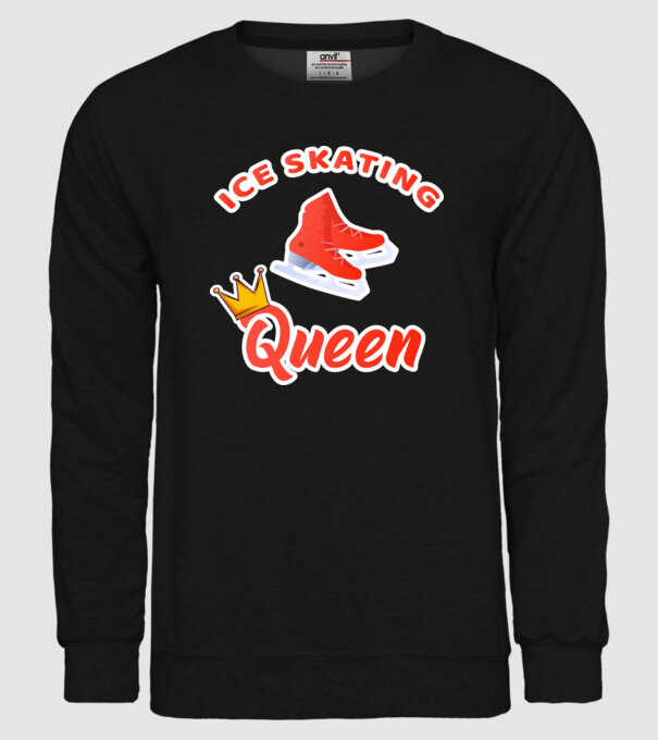 Ice skatin Queen model negru pe tricou