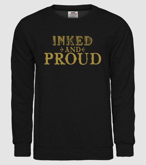 Inked and proud model negru pe tricou