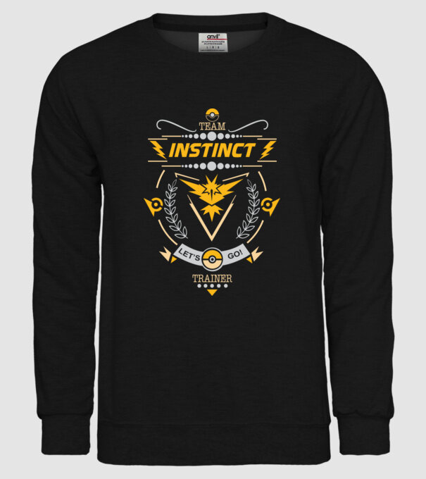 Instinct team model negru pe tricou