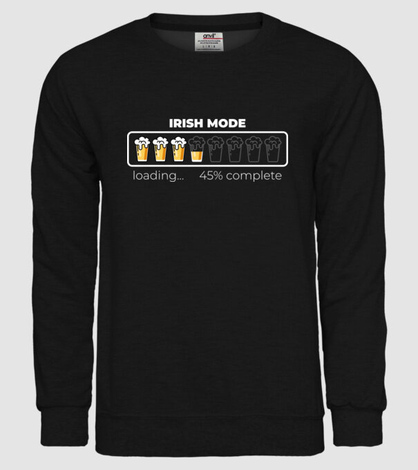 Irish mode model negru pe tricou