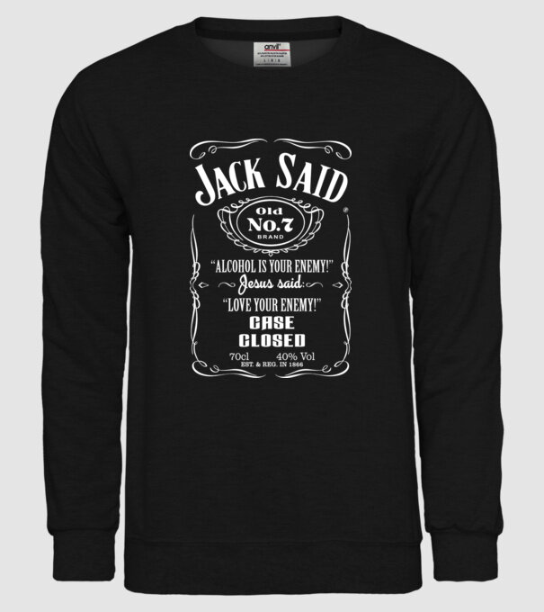 Jack said fun model negru pe tricou