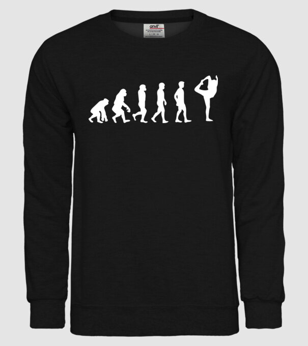 Yoga evoluție model negru pe tricou