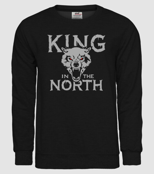 King In The Noth model negru pe tricou
